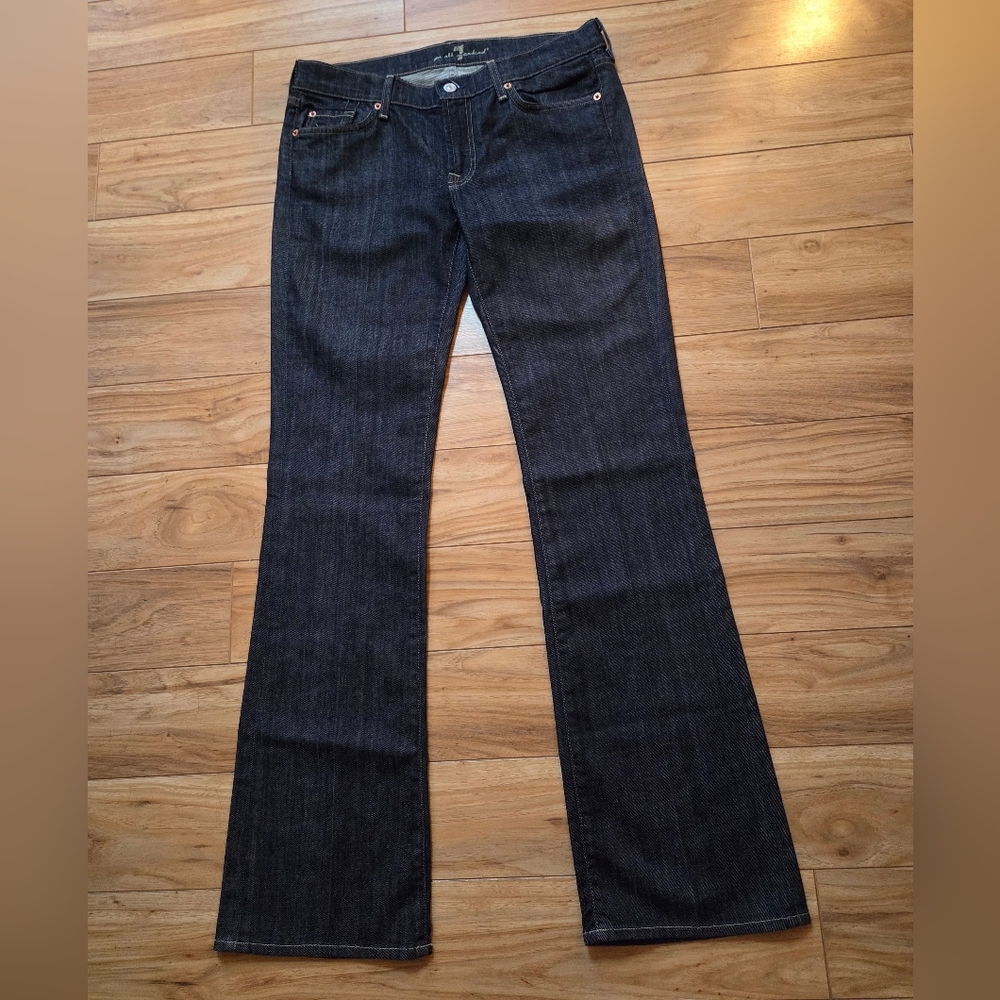 7 For All Mankind Dark Indigo Boot Cut Jeans